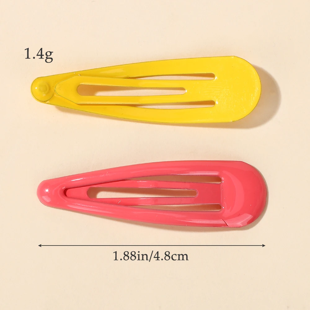 50 قطعة من مشابك الشعر ذات اللون العشوائي على شكل قطرة الماء للفتيات، دبابيس شعر أساسية بسيطة من سبيكة إكسسوارات شعر للأطفال #6