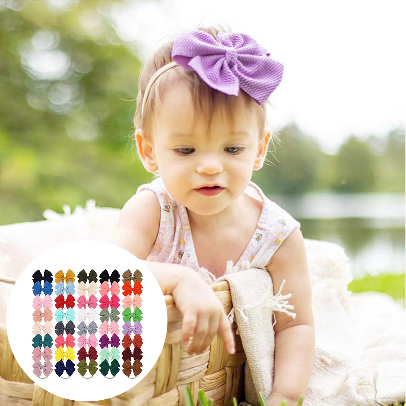 

Satin Wrapped Clip Bows Baby Headbands Hairbands Hair Bows Elastics For Baby Girls Newborn Infant Toddler Child крабик бабочка