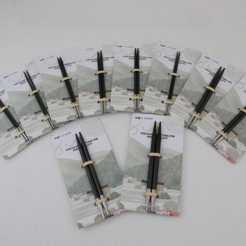 Detachable Black Ebony Needle Head Circular Whole Log Making 2 Pieces Set Home Fabric Sewing DIY Materials Tools And Finished...
