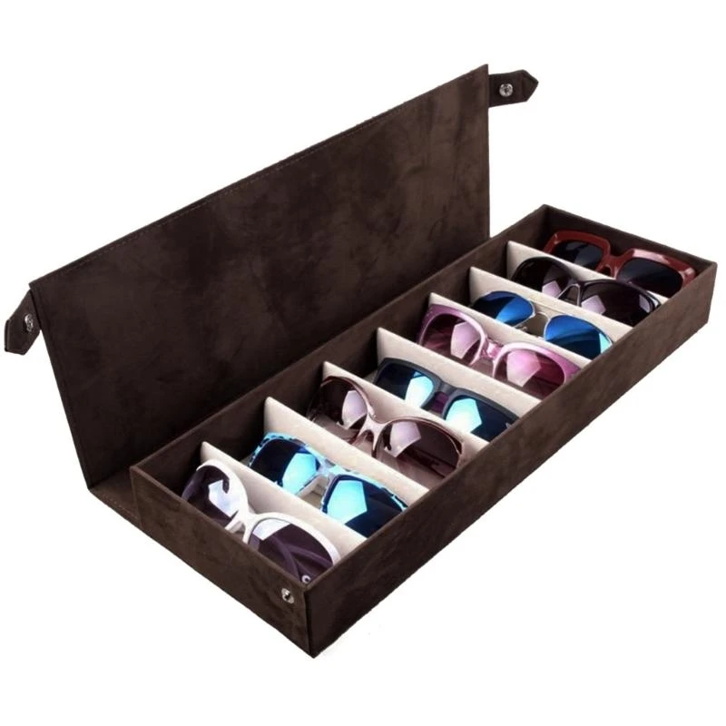 8 Slot Glasses Storage Box Rectangle Sunglasses Bedroom Dormitory Tabletop - Image 3
