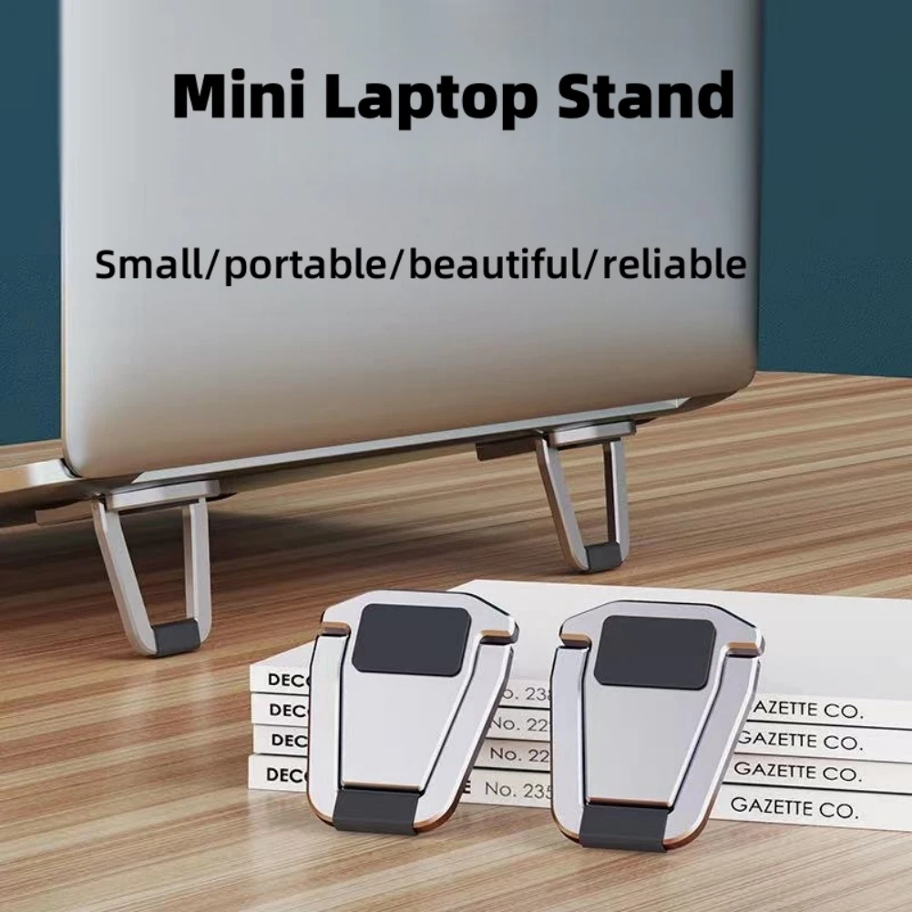 

2pcs Notebook Invisible Stand Portable Laptop Mini Stand Aluminum Alloy Computer Keyboard Riser For Desk