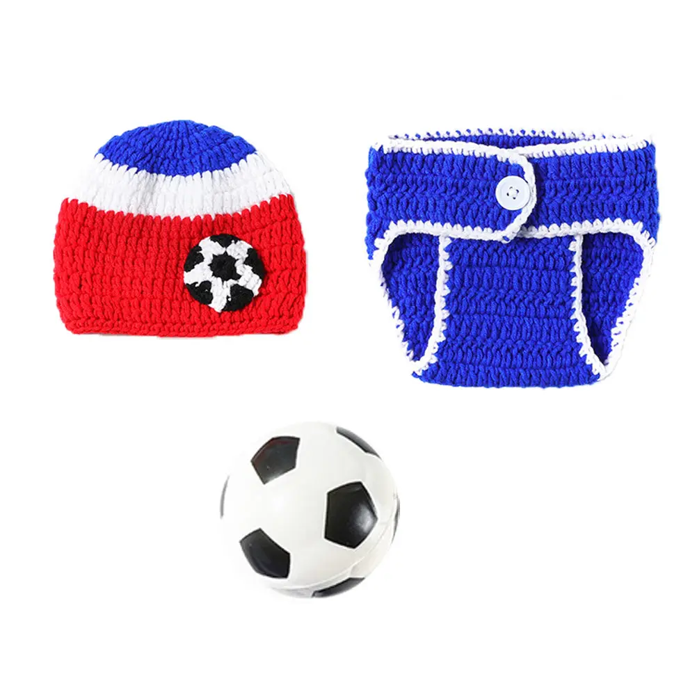 1 conjunto de roupa de futebol conjunto de fantasia de malha macia para fotografia adereços vestíveis artesanato artesanal confortável