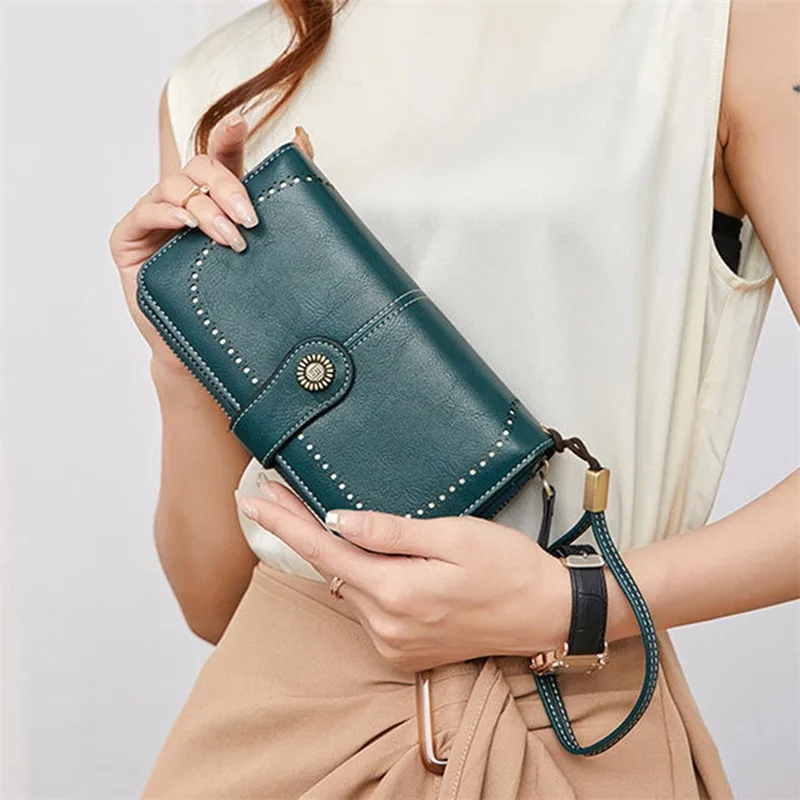 Women's Wallet New RFID Anti Magnetic Wallets Long Zipper European American Fashion Simple Large Capacity Hand-held Bag