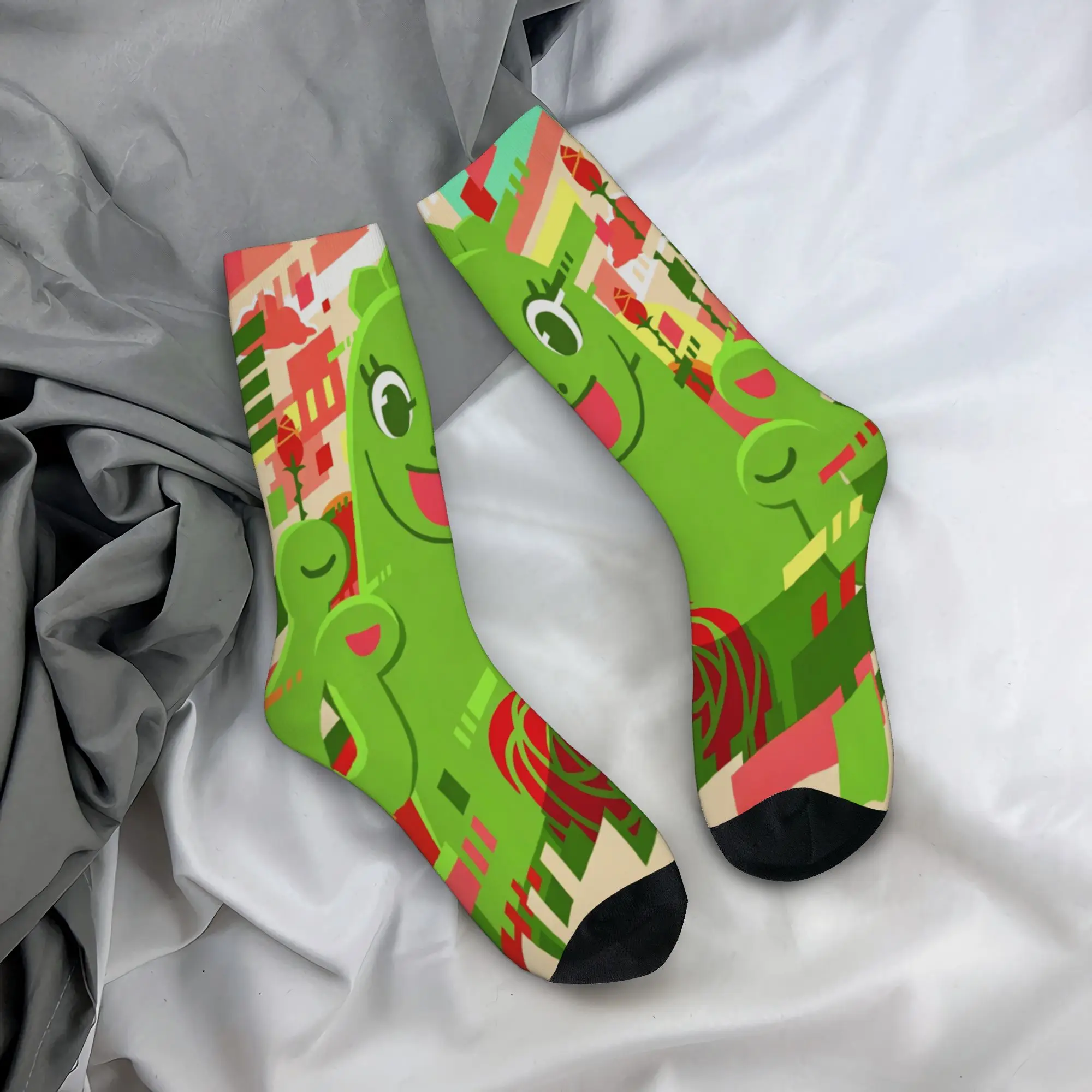 Winter Warm Cool Men's Women's Chibi Monster Raids Again Socks Anime Breathable Middle Tube Socks