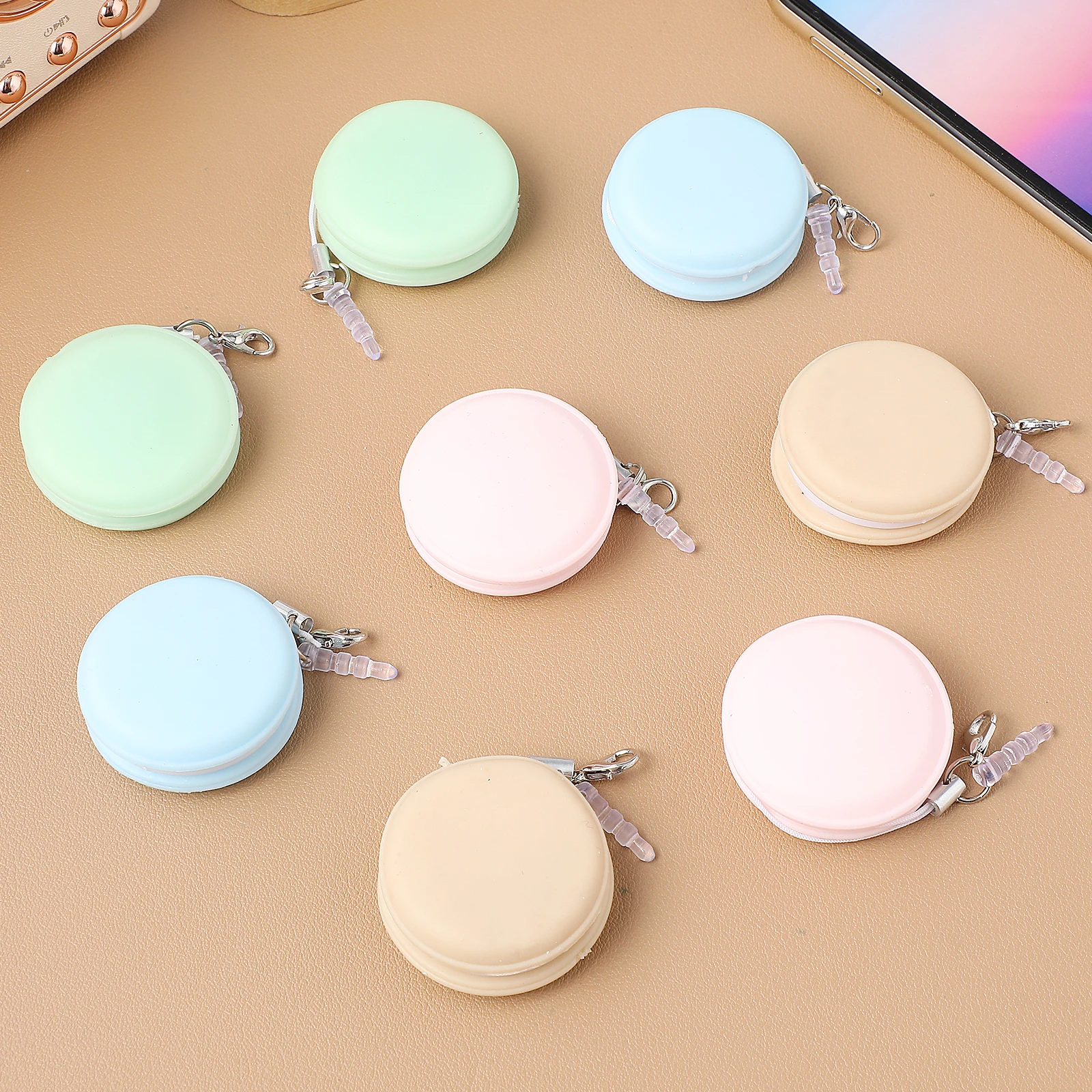 

8 Pcs Round Screen Cleaning Wipe Eyeglasses Cleaner Wipes for Cell Phones Cloth Charm and Pads Pp+silicone