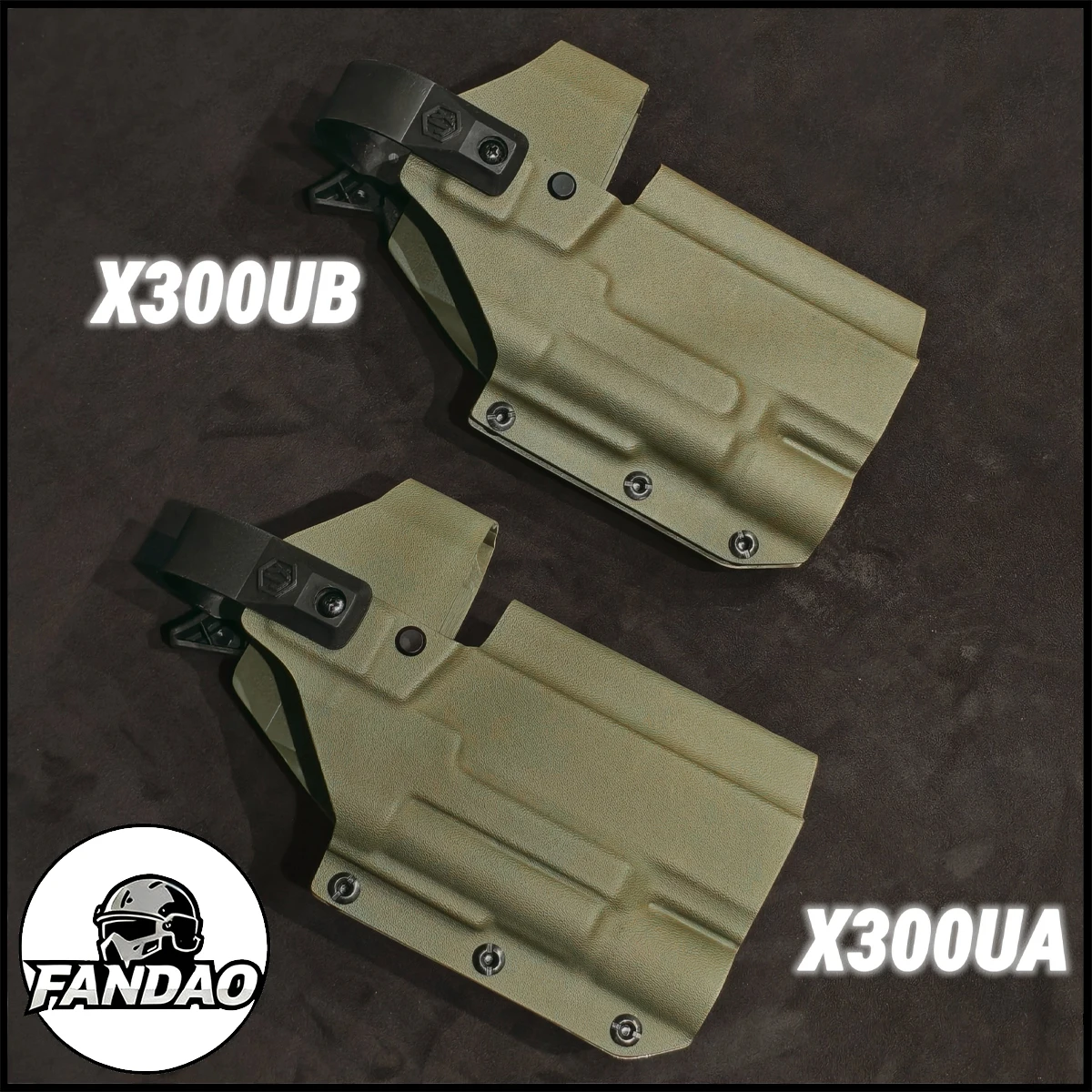 X300 Flashlight Universal Holster Customizable Tactical Pistol Quickdraw Holster Compatible with G17 P320 Vp9 ​​Oy 19X Xr34 20