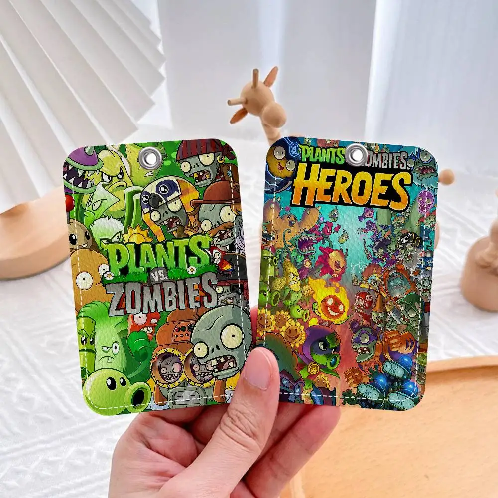 

Game Plants Vs Z-Zombies Access & Meal Card Holder Keychain Credit ID Bank Card Protective Case Keychain Pendant Fashion