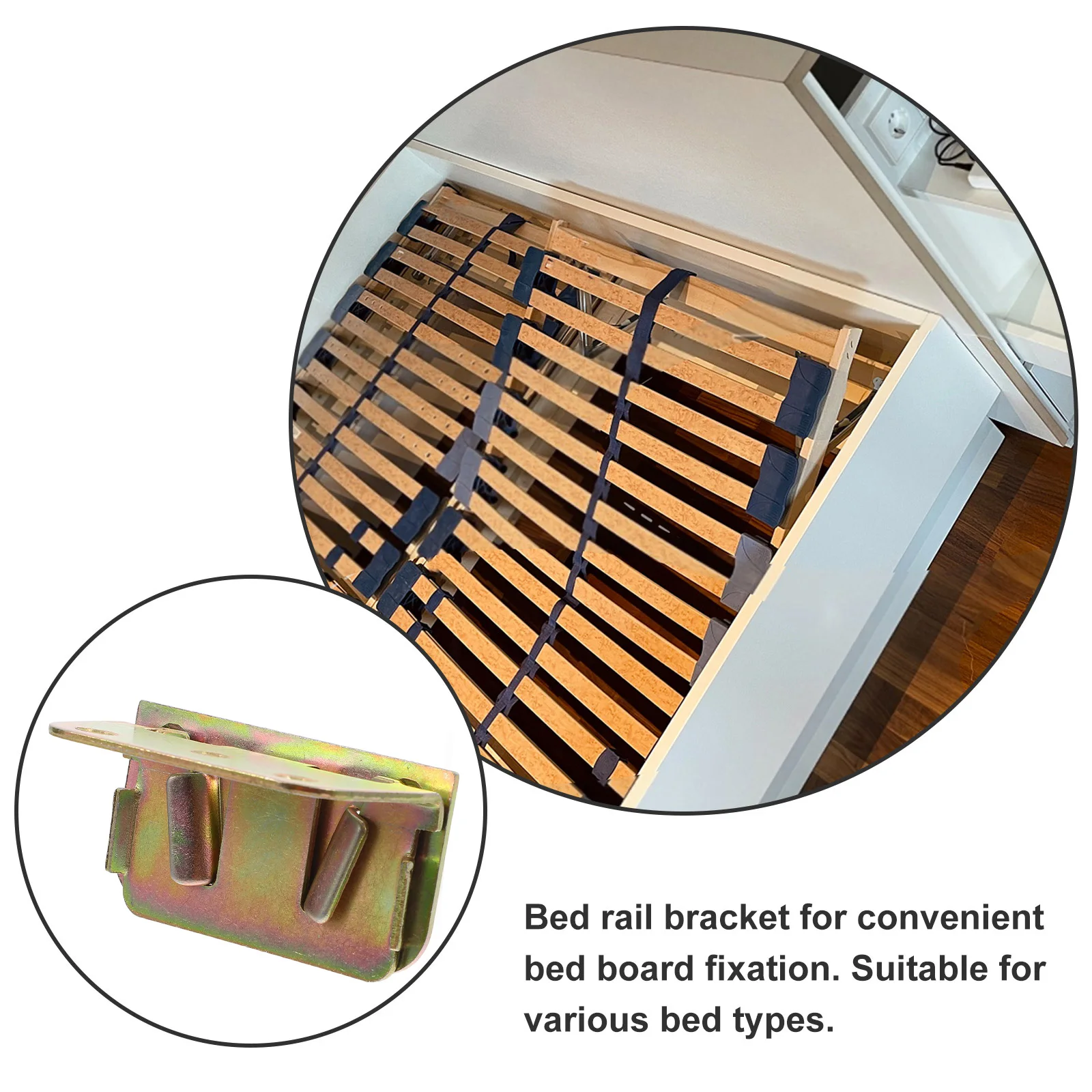 

6Pcs Bed Slat Connectors Ushaped Design Stable Bed Rail Bracket Hardware Easy Install Thickened Hinge Buckle Hinge Buckle Metal