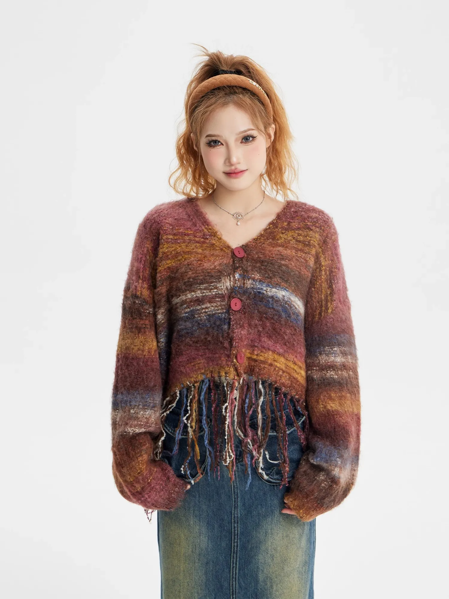 

Harajuku Women Cardigan Coat Pull Femme 2023 Ropa Mujer Fashion Casual Y2k Tops Knitted Korean Casual Sweater