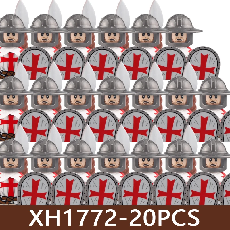 Mittelalterliche Militärfiguren Römischer Soldat Bausteine Burg Ritter Kreuzfahrer Kommandant Wikinger Ägyptischer Krieger Bausteine Spielzeug Geschenke