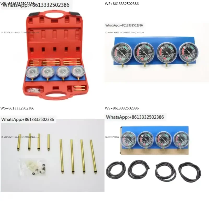 Motorcycle Carb Carburettor Synchronizer Vacuum Balancer Gauge 4 Cylinder Sync Gauges Kit