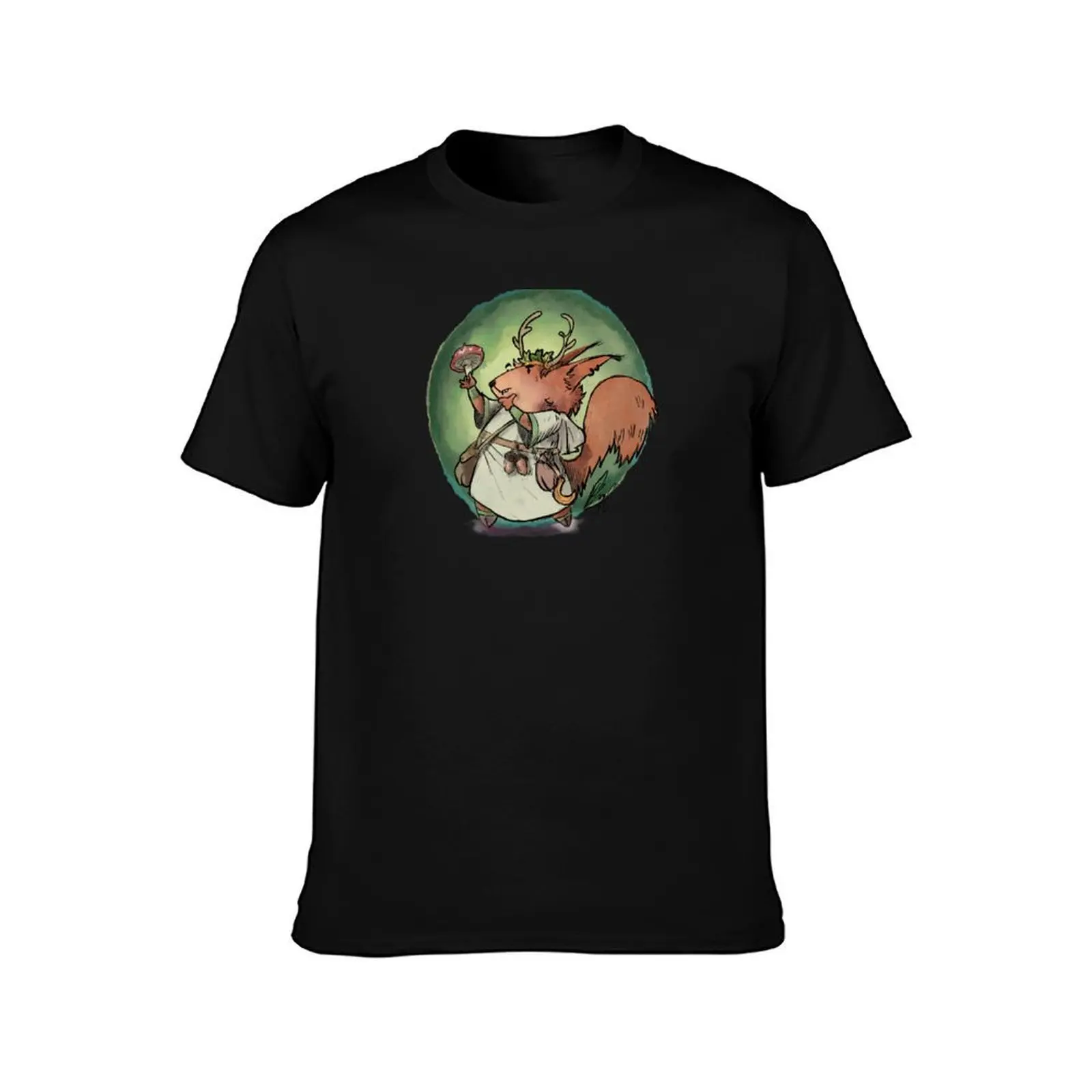 Cute RPG druid / shaman T-Shirt Basic Solid Color Casual Tee Shirt T-Shirt