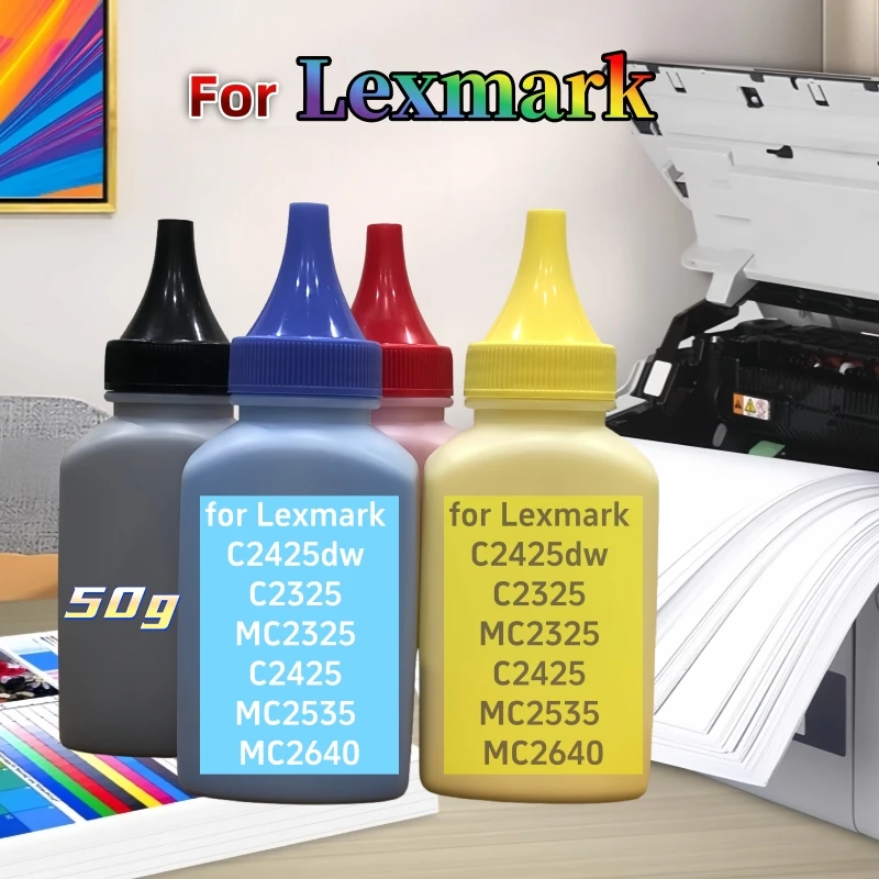 Polvo de tóner C2425 EU para Lexmark C2425dw C2325 MC2325 C2425 MC2535 MC2640 recarga de tóner