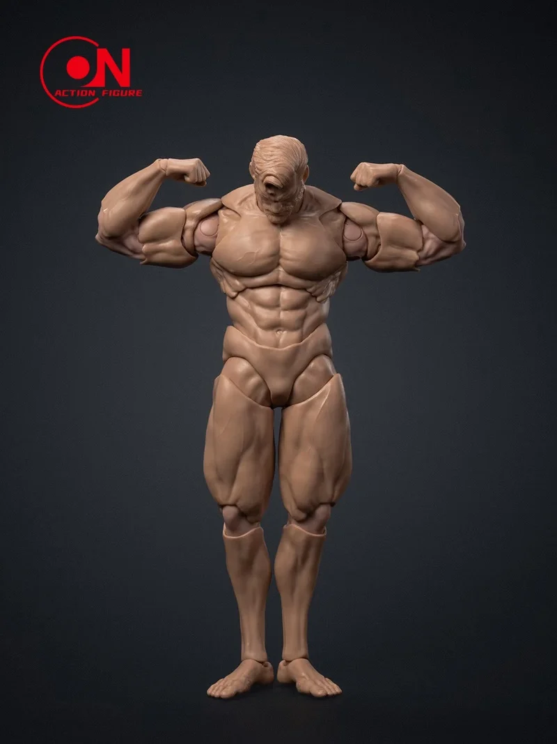 

MORFIG 1/12 Scale Super Mobile Male Muscle Body with 7 Pairs Hands White/Yellow/Black Skin 6.7" Male Solider Action Figure Body