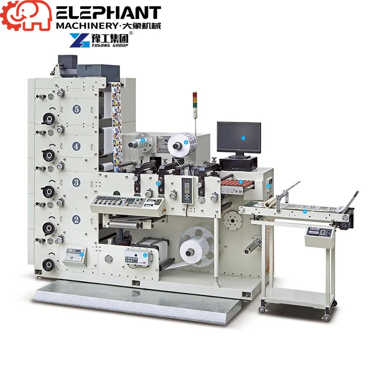 Multi-color Stack Type Flexographic Press Precise Positioning For High Demand Packaging Printing