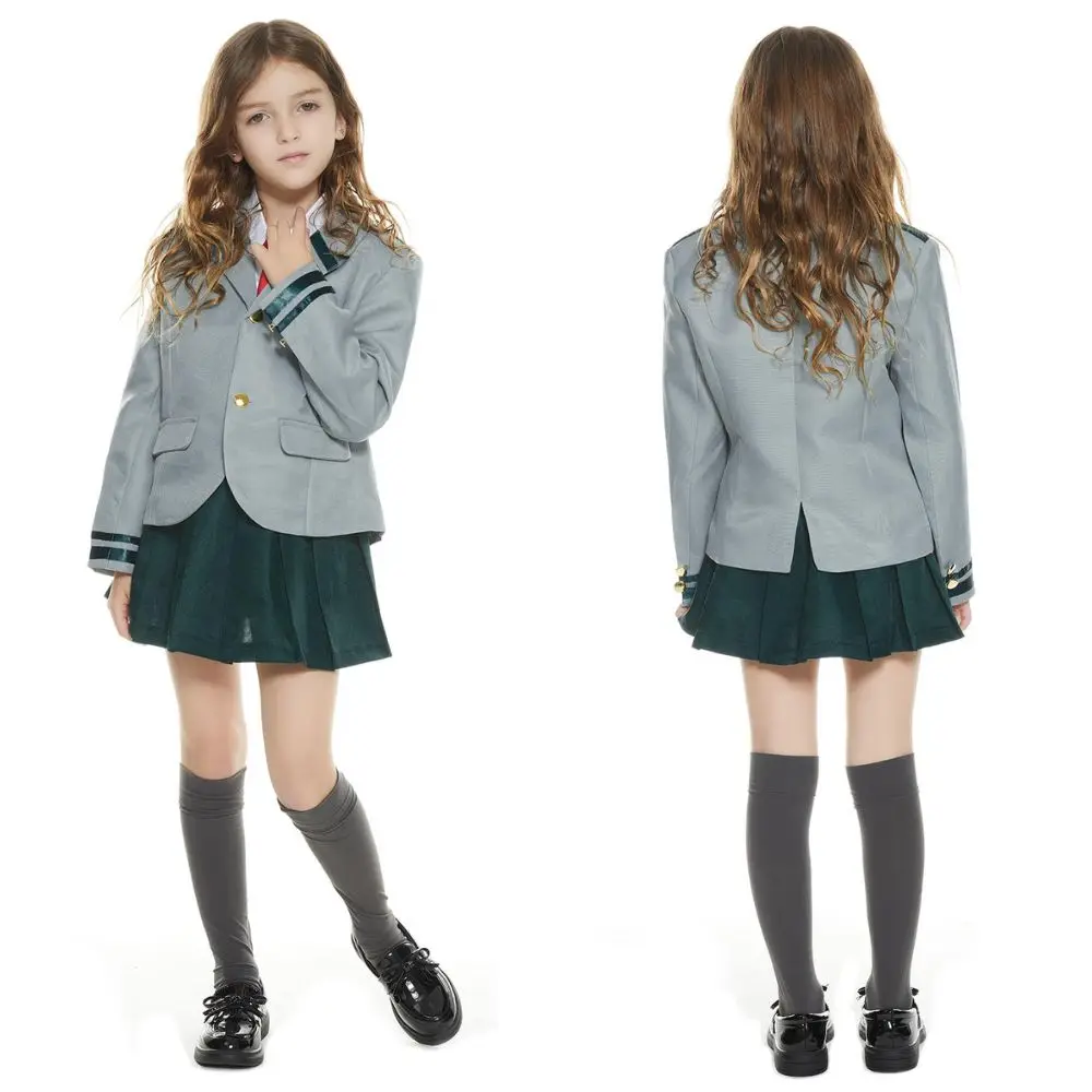 

Anime Ochaco Uraraka Cosplay Costume for Kids Girls School Uniform Hero Of Academia Disguise Halloween Purim Carnival Suit