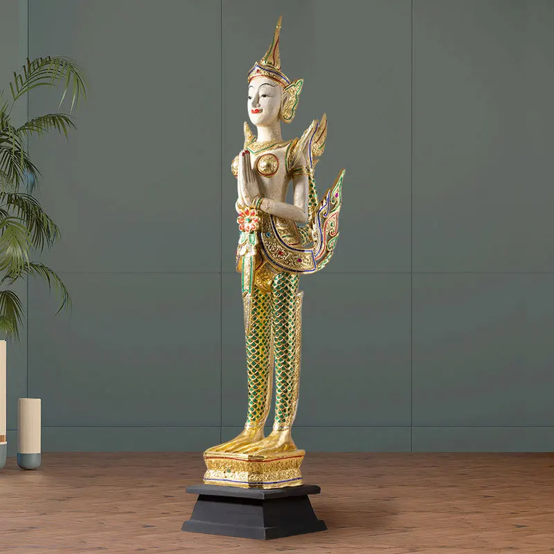 Buddha statue ornaments, wood carving handicrafts, cocktail Buddha opening gifts