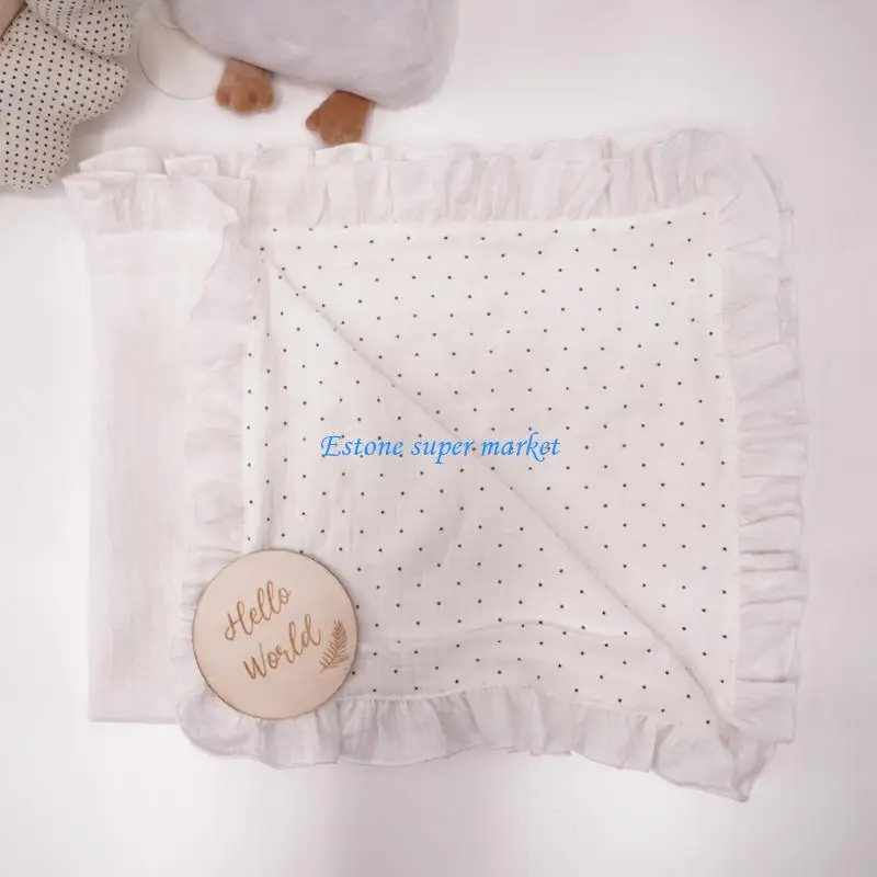 

090B Infants Muslin Baby Receiving Blanket Newborn Sleeping Bag Double Side Print Bedding Quilt Cotton