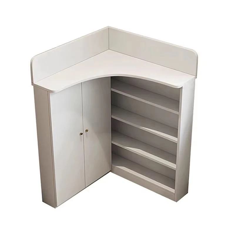 Mini modern corner dressing table, simple storage integrated triangular wall-mounted dressing table, suitable for small bedrooms