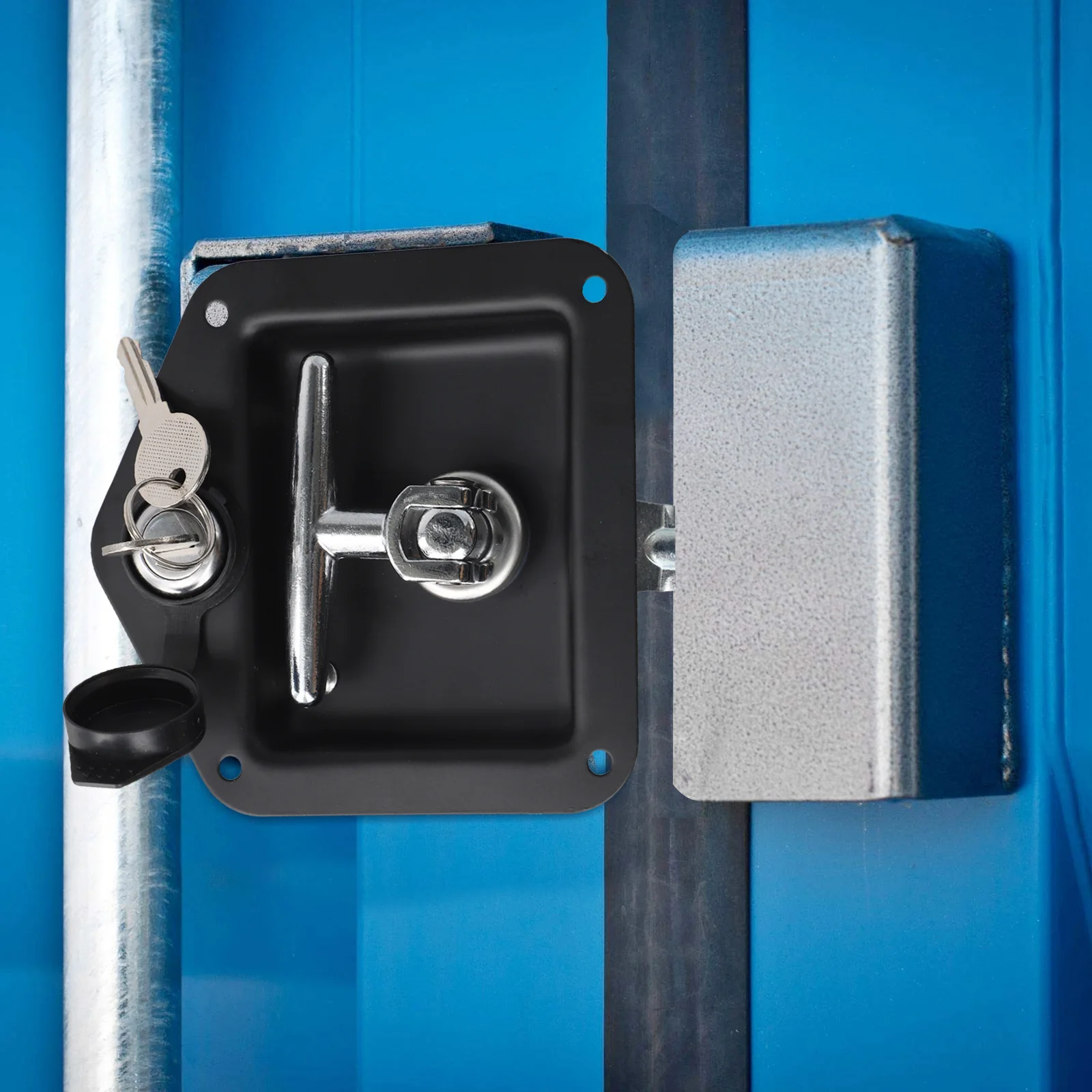 Cerradura de manija compacta Pestillo de manija en T plegable Diseño adaptable Fácil instalación Material de alta calidad Diseño portátil