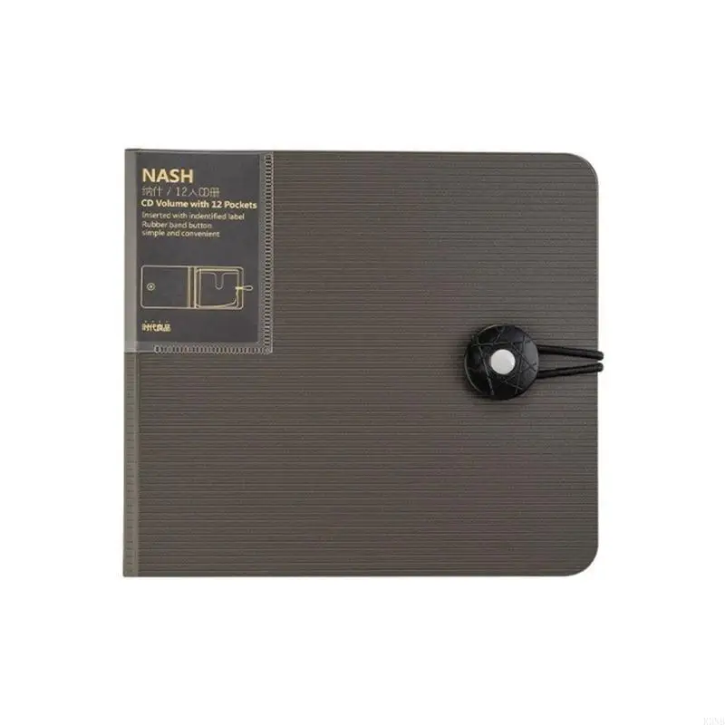 K3NB 12-layered CDs Bag DVD-Discs Cases 12-slot Storage Box Sleeve Cover Wear-resisting for Car Travel Home Office