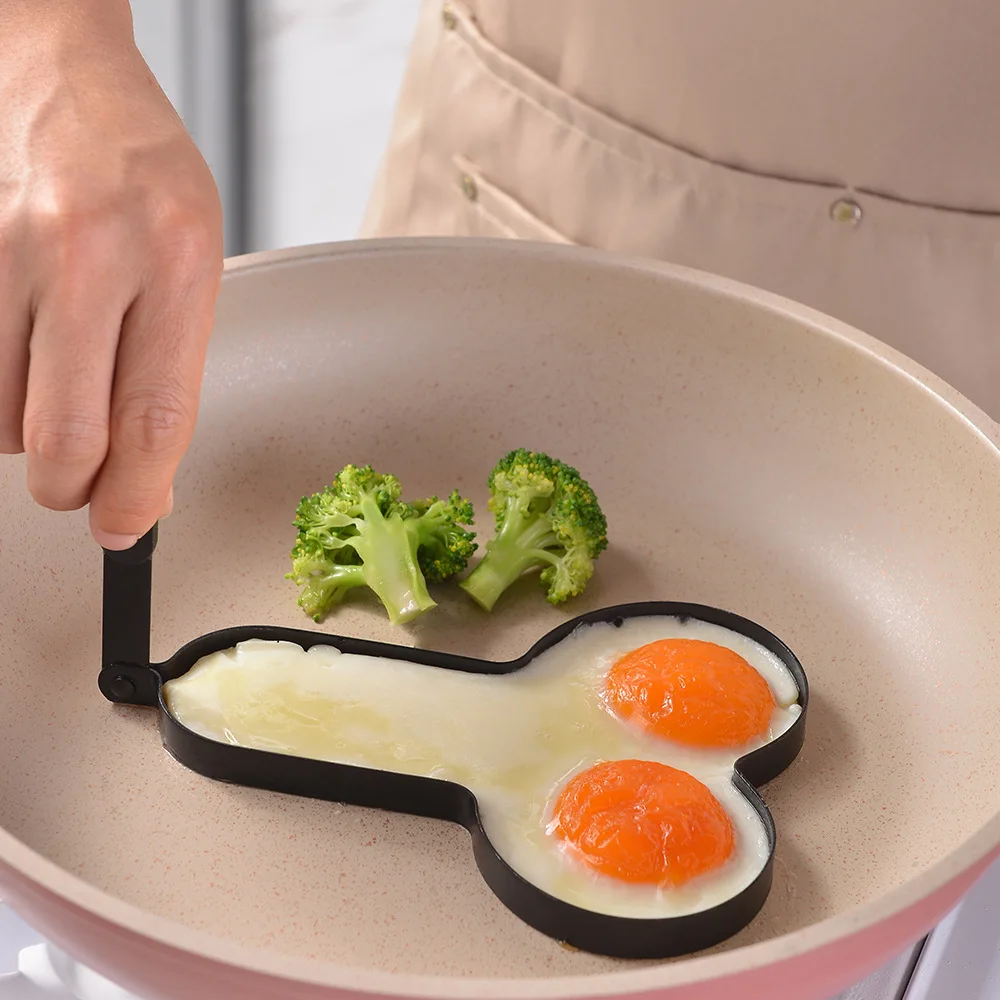 4Pcs/set Funny Fried Egg Mold Creative Kitchen Gadget Stainless Steel Non-stick Omelette Rings, for Girlfriend DIY Breakfast