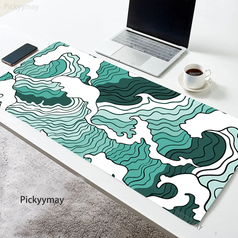 

Large Mouse Pad Great Waves Big Mausepads Gaming Mousepad 100x50cm Keyboard Mat Gamer Computer Mouse Pads Office Desk Mats