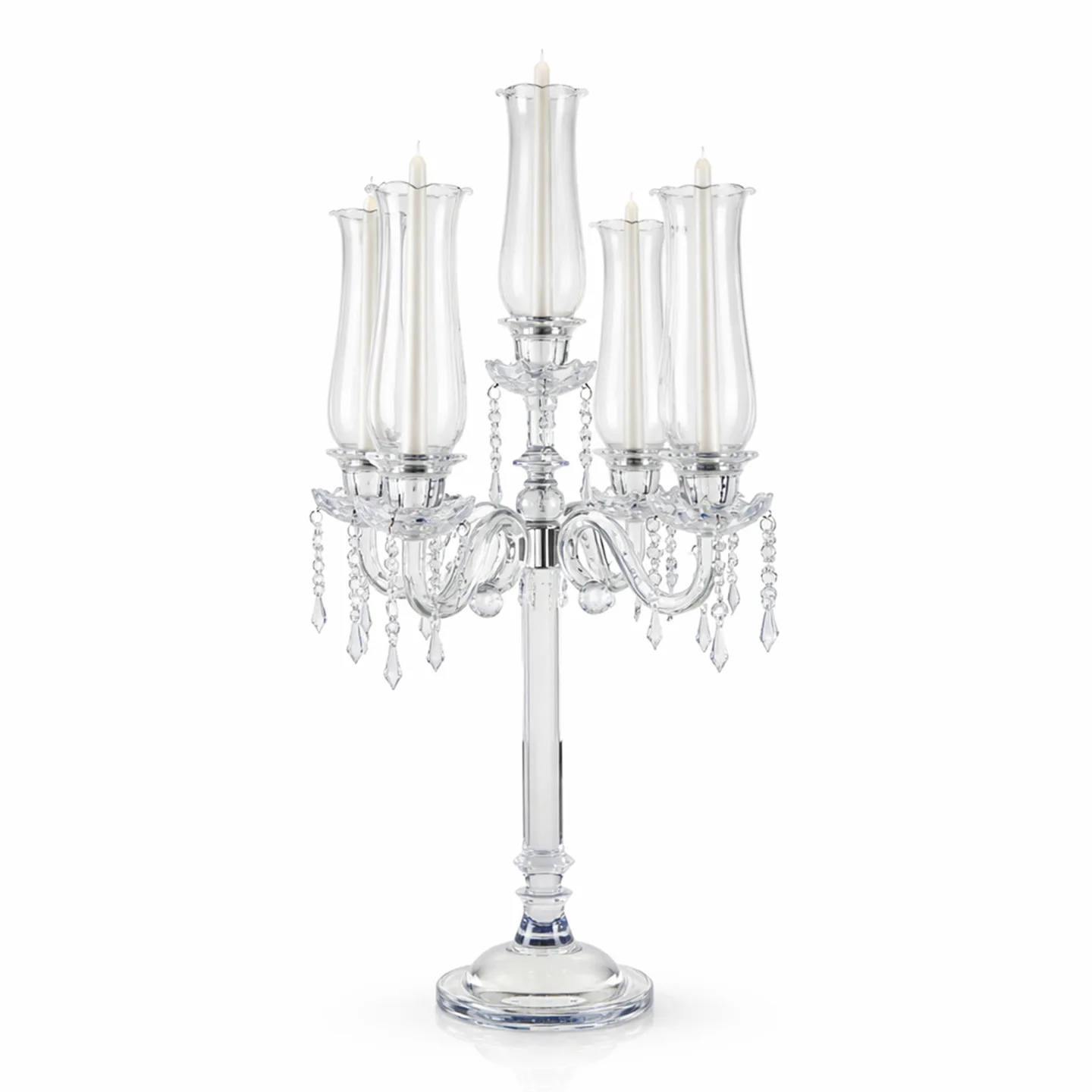PYH approves crystal candlestick 5 heads high-end restaurant arrangement wedding hexagonal glass ornament