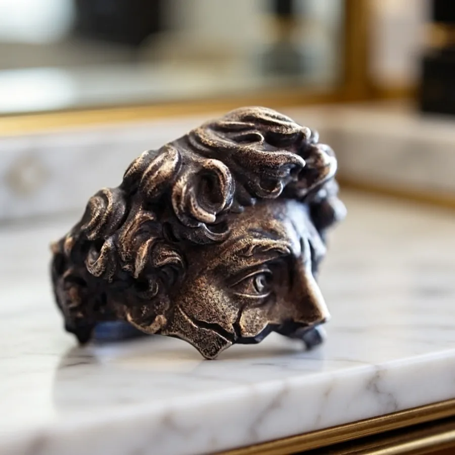 

Renaissance Open Ring Retro Artistic Unique Trendy Versatile Premium Index Finger Accessory for Men
