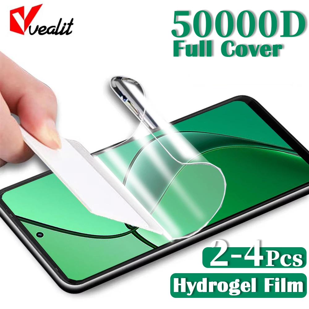 2-4 قطعة فيلم هيدروجيل من السيليكون الناعم لـ Realme 13 12 11 10 9 Pro Plus واقي للشاشة لـ Realme 3 5 Pro X3 SuperZoom وليس الزجاج