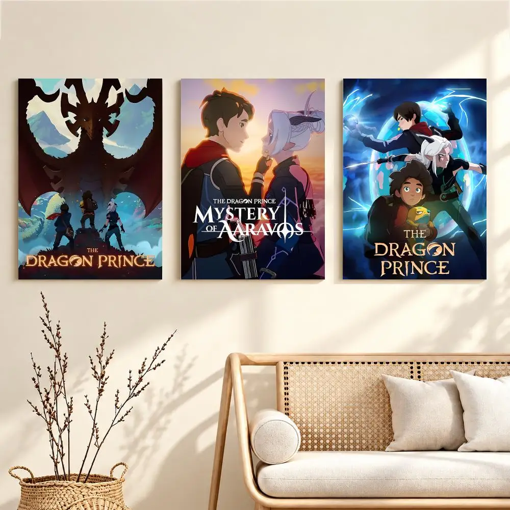 Fantasy Animation T-The Dragon Prince Poster Artwork Self Adhesive Indoor Wall Hanging Room Decor Gift