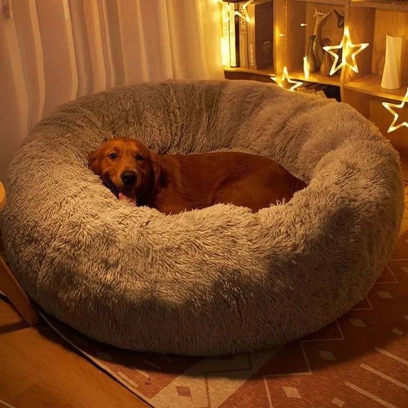 

Winter New Pet Bed Comfortable Donut Cuddler Round Dog Kennel Ultra Soft Washable Dog and Cat Cushion Bed Warm Sofa Hot Sell