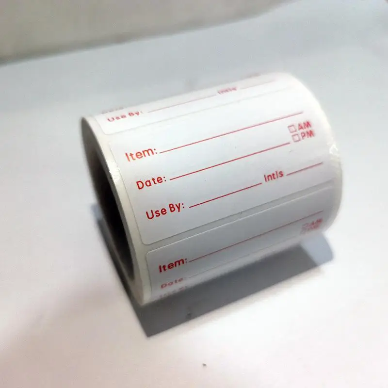 500pcs/roll 5*2.5cm Kitchen Sticker Refrigerator Freezer Food Storage Date Content Label For Restaurant Food Storage