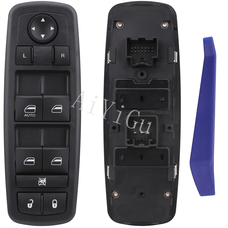 

AiYiGu Master Window Switch Door Lock Control Compatible with 2017 2018 2019 Dodge Journey Replace OEM 68307001AA Blue Backlight