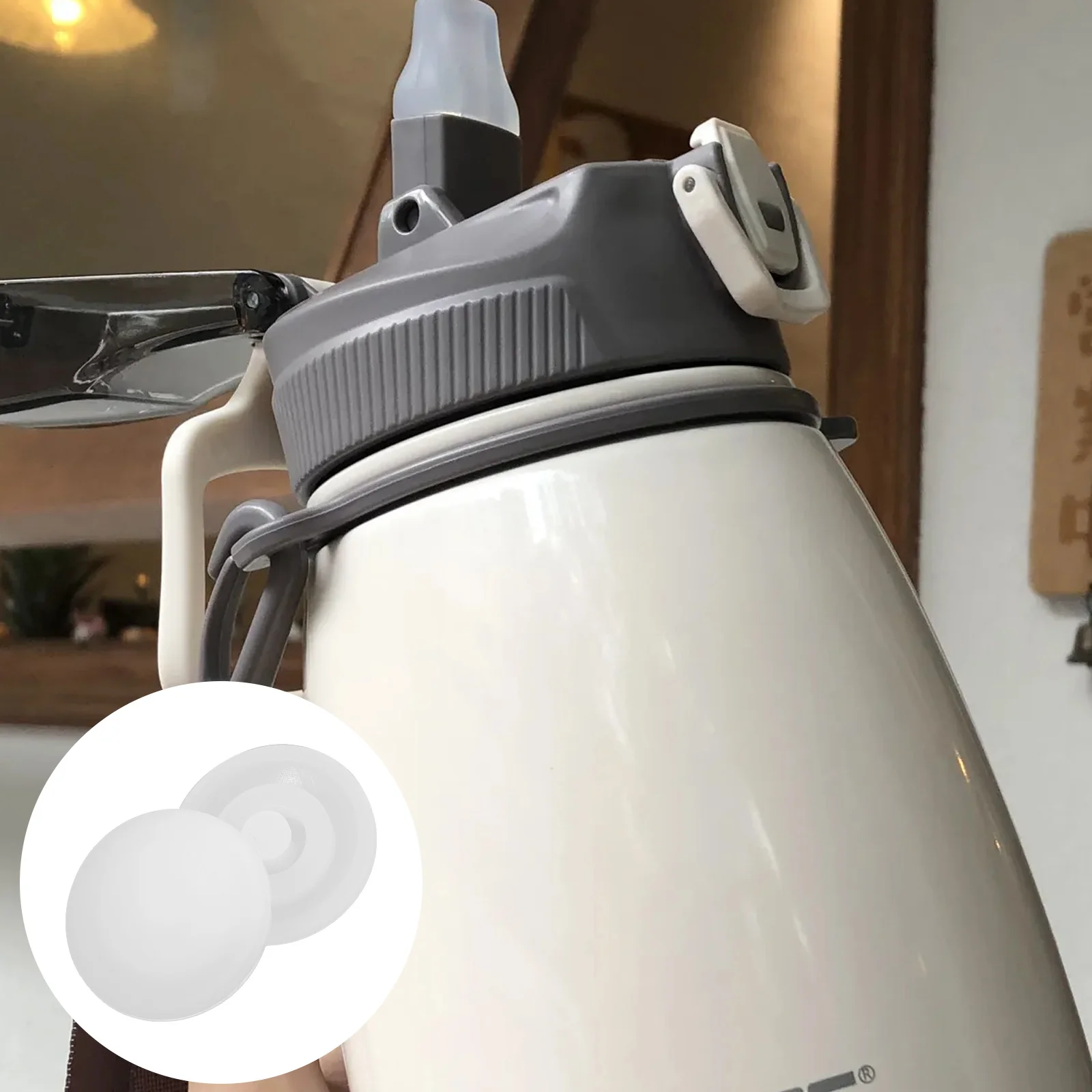 

2pcs Silicone Spill Proof Water Bottle Stoppers Leak Resistant Replacement For Belly Bottle Caps Universal Fit Thermal Cup