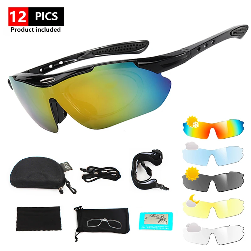 Lunettes de Soleil Polarisées, Accessoires pour Cyclisme sur Route, Solaires pour VTT, Monture Tendance pour Femme et Homme, Protection UV400