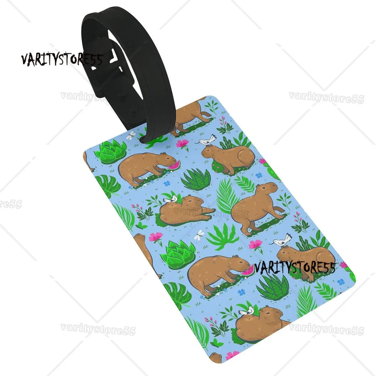 Capybara Is My Spirit Animal Luggage Tags Suitcase Accessories Travel Baggage Boarding Tag Portable Label Holder ID Name Address