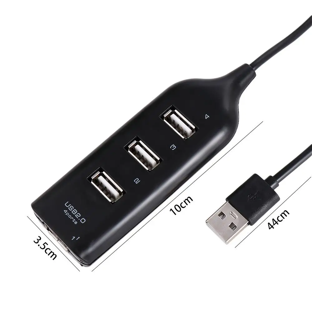 Adapter USB Hub Rozdzielacz USB do Laptopa Akcesoria Peryferia Hub USB 4 Porty USB 2.0 z Zasilaczem Rozszerzacz