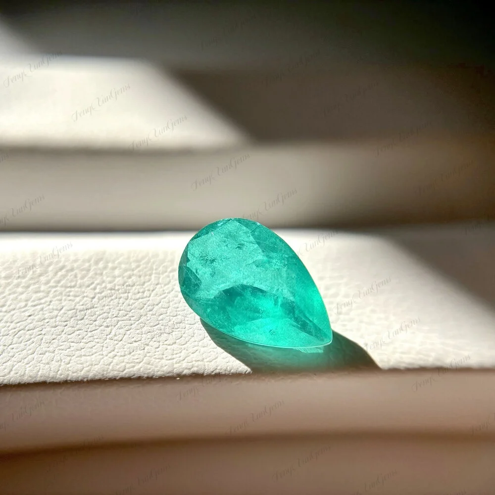 Pear Shape Glass Loose Stone CBX01~CBX39 With Cracks Inclusions Inside Synthetic Gemstones For Necklace Ring Jewelry Making