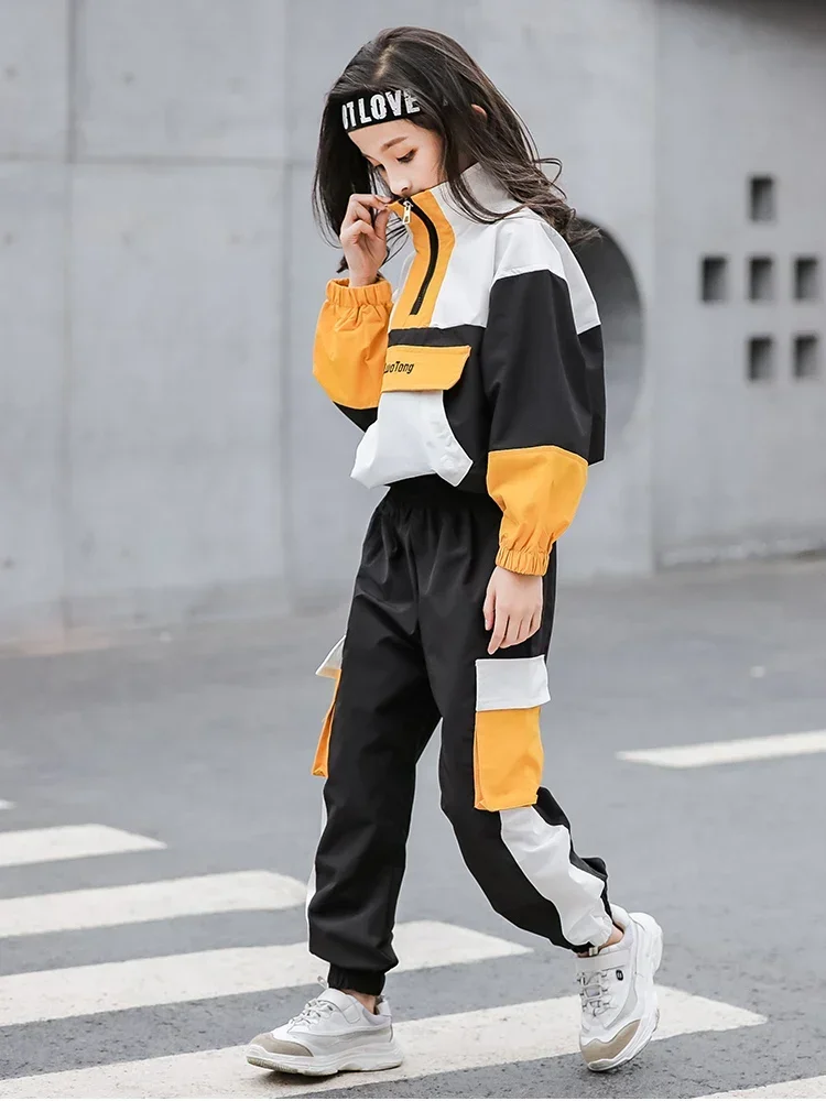 Meninos e Meninas Trajes de Jazz, Hip Hop Dance Rave Roupas, Crianças Loose Sports, Roupas Hip Hop