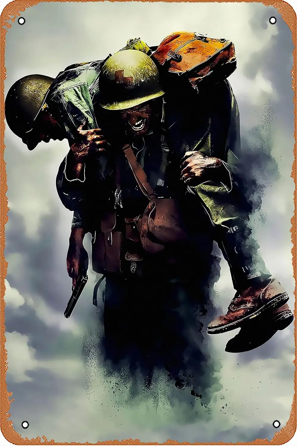 Hacksaw Ridge Biography Warfare Drama Movie Poster On The Wall Metal Tin Sign/Metal Plaque Metal Sign Retro Vintage Metal 8 sign