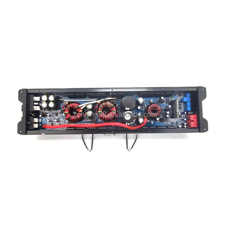 Amplificador de Subwoofer de Canal Único com Crossovers, Amplificador Mono para Carro CAC1500D, Amplificador Monobloco Classe D 12V, Potência RMS
