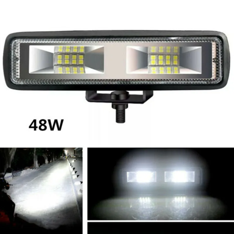 Luces LED de trabajo para coche, faros delanteros para motocicleta, camión todoterreno, foco de aleación de aluminio de alta calidad, 48W, 16LED