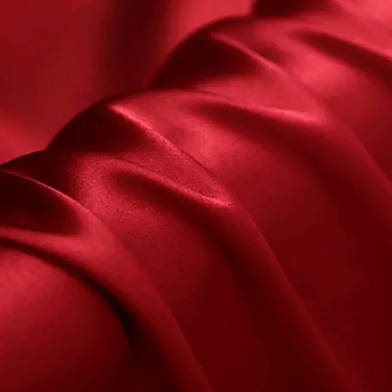 Heavy 100% Mulberry Pure Silk Crepe Satin Plain Fabric for Dress Cheongsam Cloth Design DIY Sewing 22Momme 114cm width Sale