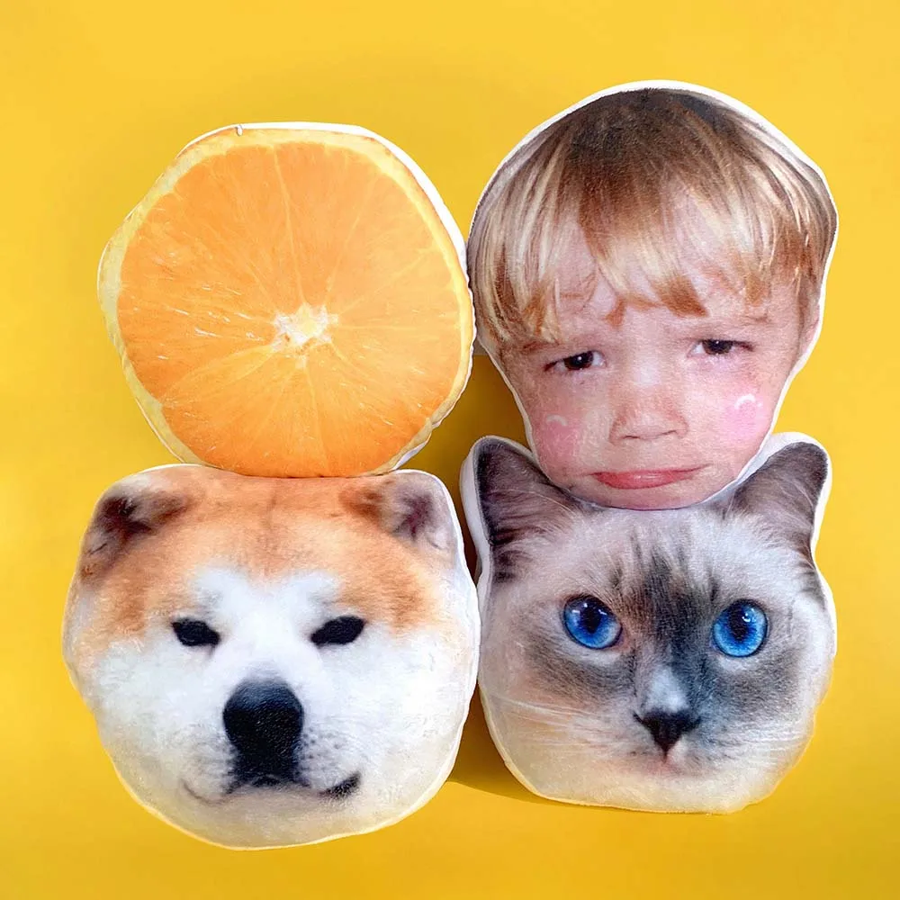 

Customized Portrait Head Pillow,Personalized Cat Dog Head Pillow,Memorial Cushion Creative Gift Throw Pillow,Christmas Gift