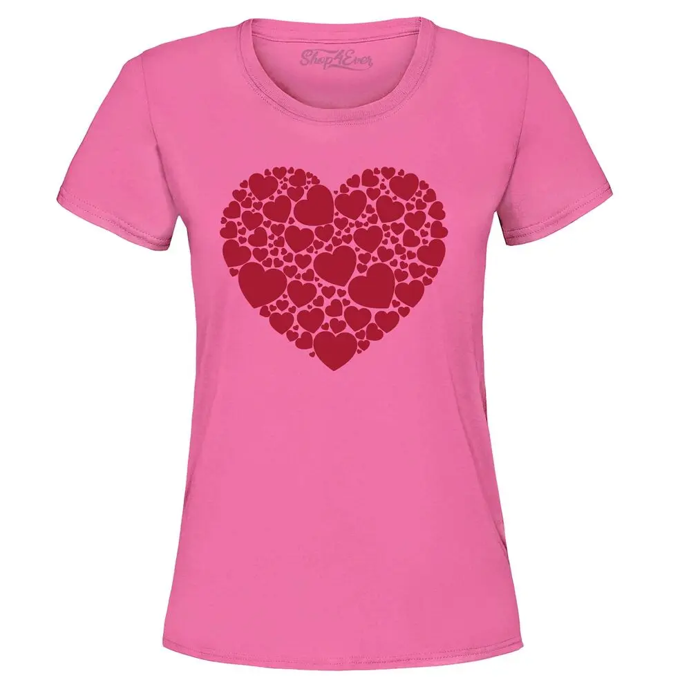 Red Heart Love Cloud Cluster Women's T-Shirt Valentine's Day ShirtUnisex T-shirts for Men Women Summer Tees Cotton Luxury brand