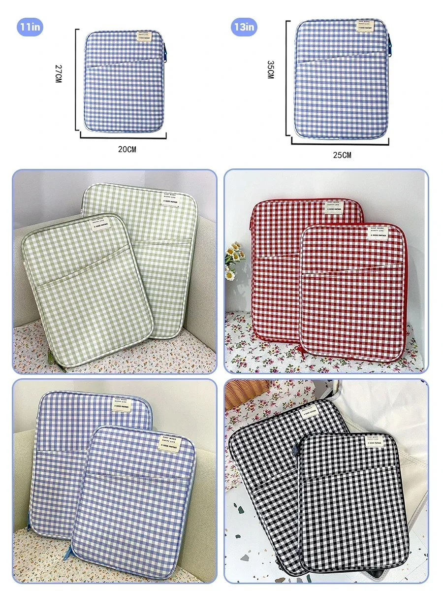 Tablet Sleeve Bag 7.9-12.9 Inch Handbag Case for IPad Samsung Xiaomi  Bag Cover Shockproof Pouch Multi Pockets Tablet Cases