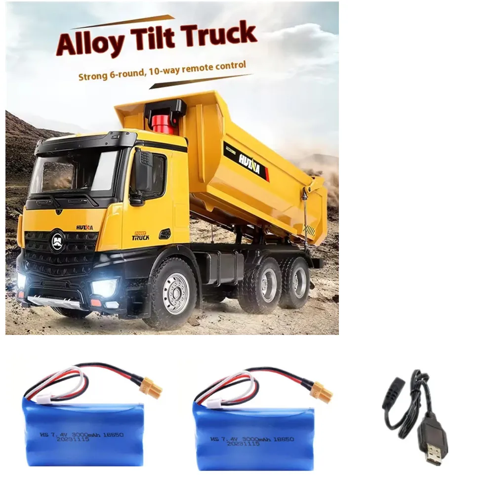 Huina 583 Loader Battery 7.4v 3000mAh / Charging Cable Suitable For: Huina 583 Huina 582 Rc Dump Truck Parts