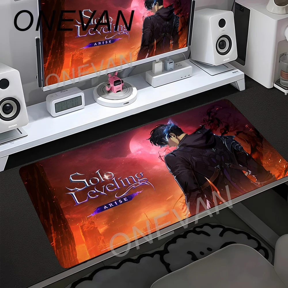 Anime Solo Leveling Mousepad XXL HD Printing Computer Gamers Locking Edge Non-slip Mouse Pad Keyboard PC Natural Rubber Desk pad