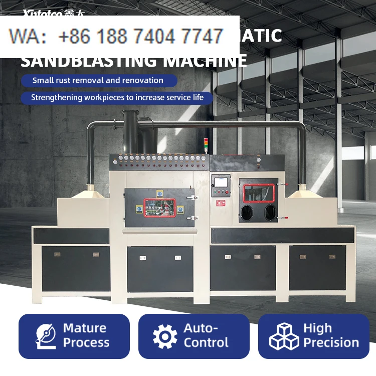 Environmental Protection Dustless Sand Blasting Machine Automatic Conveyor Belt Sandblasting Machine for Metal